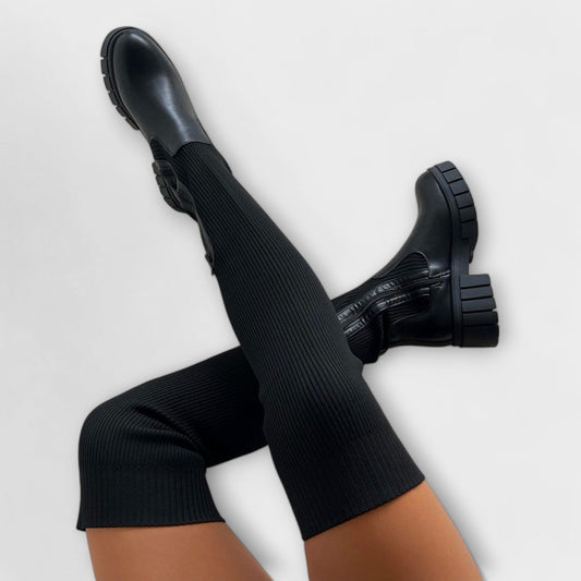 Lureva | Overknee Boots with Chunky Sole