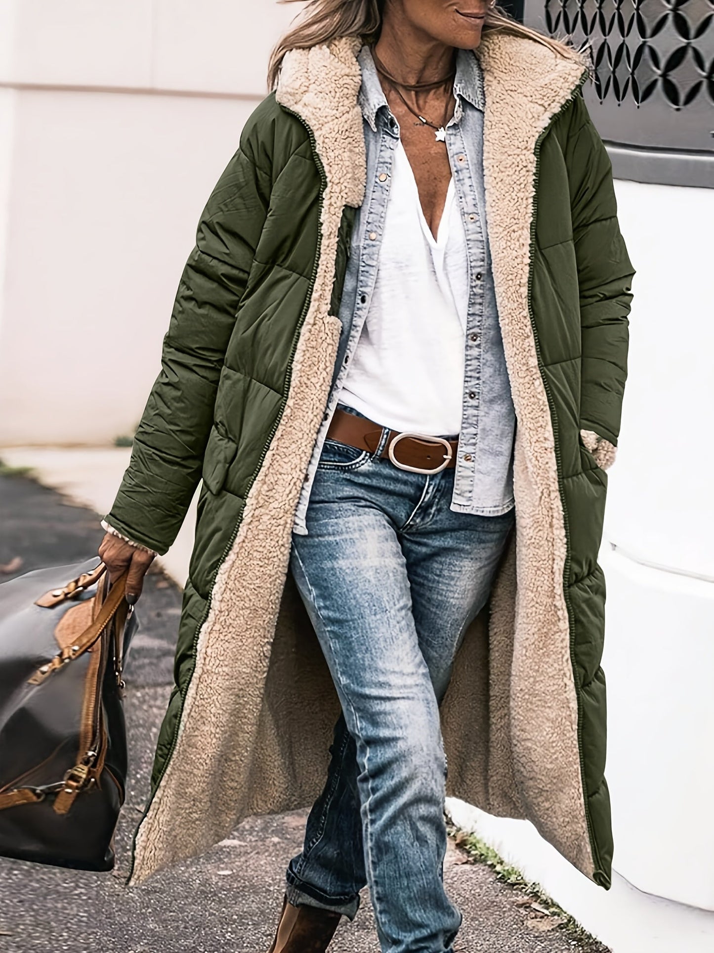 Sophia | Long Puffer Warm Coat Hooded