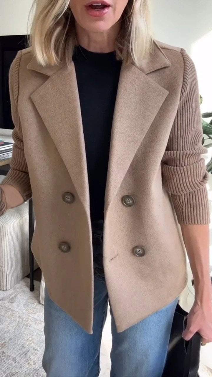 Aria | Women’s Double-Breasted Knit Blazer