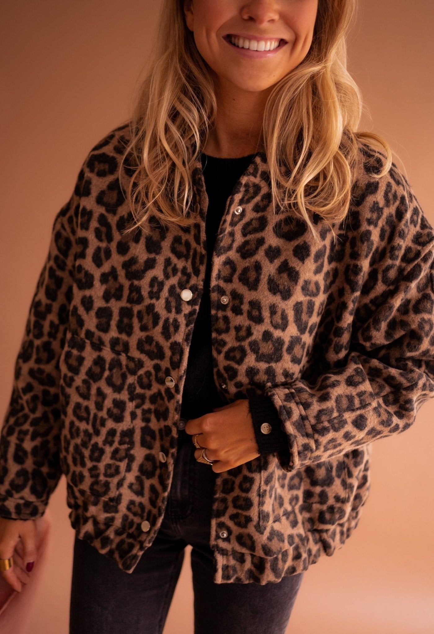 Savannah | Leopard Print Zip-Up Jacket