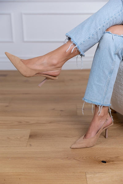 Marlena | Nude Slingback Heels